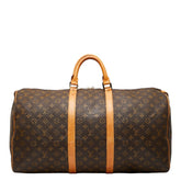 ルイ ヴィトン モノグラム キーポル55 ボストンバッグ トラベルバッグ M41424 ブラウン PVC レザー レディース LOUIS VUITTON 【中古】